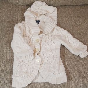 Baby Gap Cable Knit Hooded Sweater